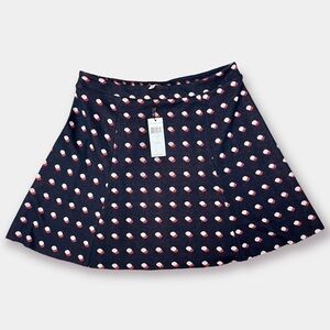 NWT BCBG Generation Polka Dot Skirt Navy Red White Size Medium